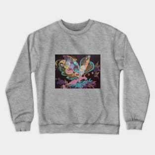 Butterfly Fantasy Illustration Crewneck Sweatshirt